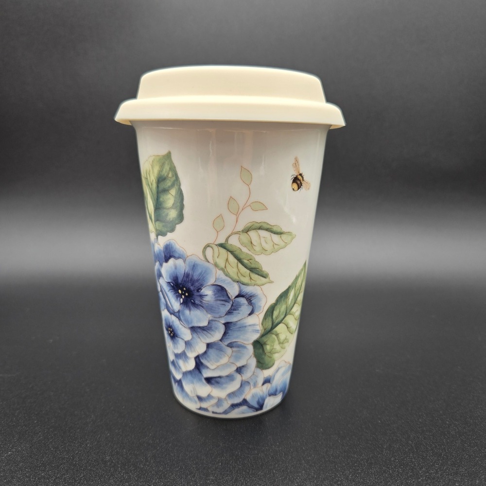 Lenox‎ Butterfly Meadow Thermal Travel Mug 10oz Butterfly Floral Cottagecore - Picture 2 of 8